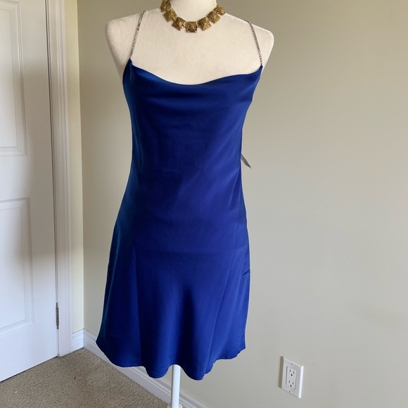 Sexy Backless Blue Dress - Medium - Picture 5 of 9